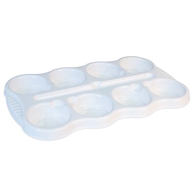 Sargent Art® Palette With Brush Recess, 8 Wells, White, Pack of 12 (SAR229801-12)
