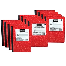 Sargent Art® Composition Book, 9.75 x 7.5 , Wide Ruled, 100 Sheets, Red, Pack of 12 (SAR231521-12)