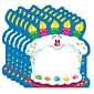 TREND Notepad, 5" x 5", 50 Sheets Per Pad, Bright Birthday Shaped, Pack of 6 (T-72071-6)