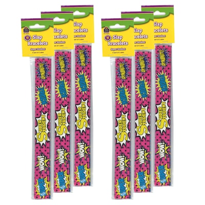 Teacher Created Resources Superhero Super Student Slap Bracelets, 10 Per Pack, 6 Packs (TCR20664-6)