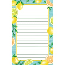 Teacher Created Resources® Note Pad, 5.25 x 8.5, 50 Sheets Per Pad, Lemon Zest, Pack of 6 (TCR8493