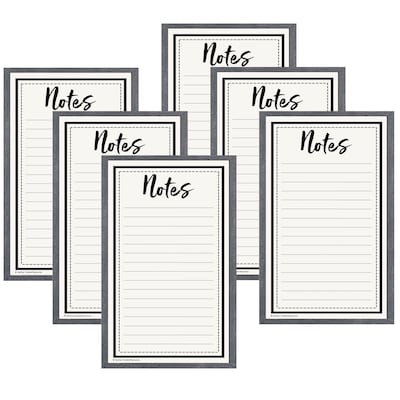 Teacher Created Resources® Note Pad, 5.25 x 8.25, 50 Sheets Per Pad, Modern Farmhouse, Pack of 6 (