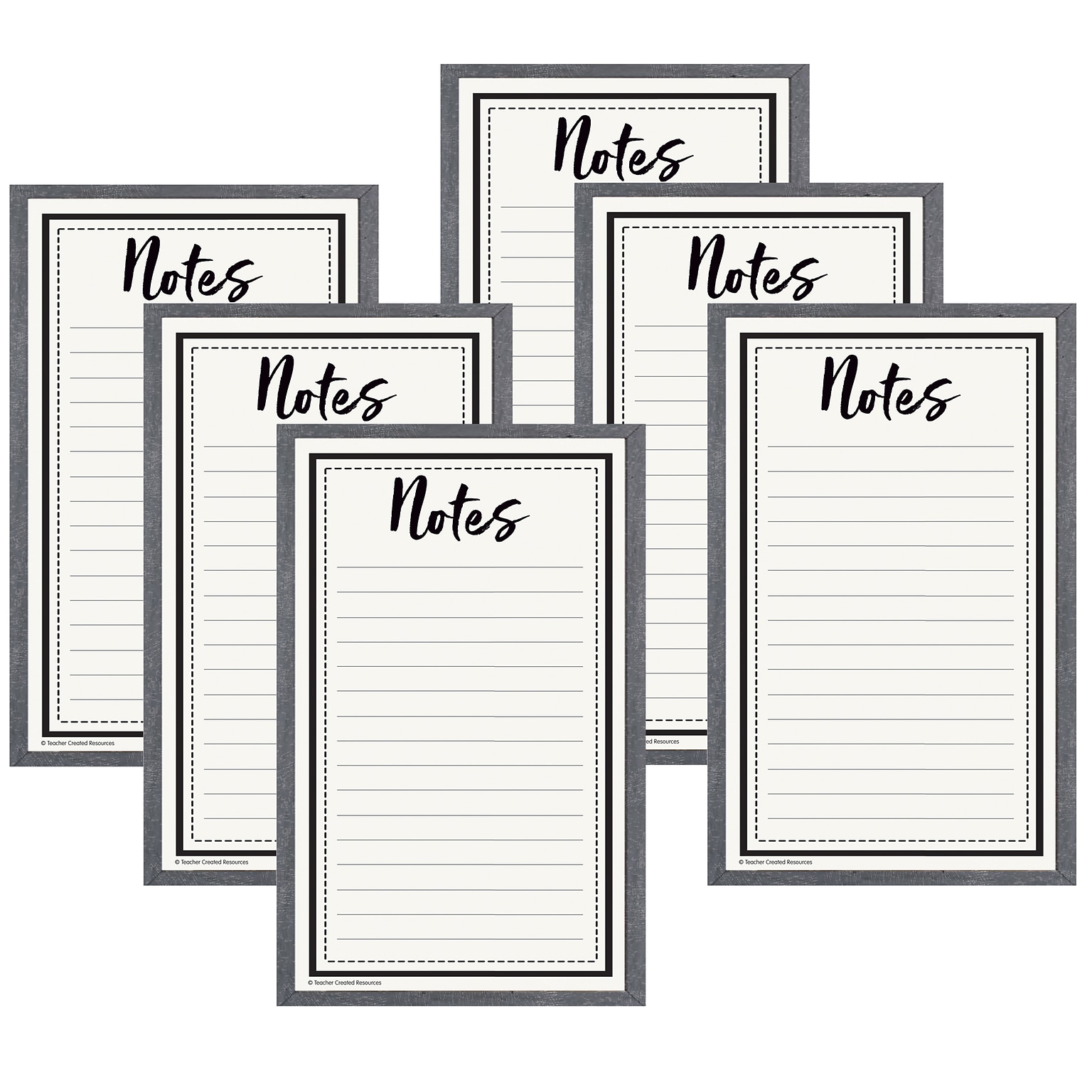 Teacher Created Resources® Note Pad, 5.25 x 8.25, 50 Sheets Per Pad, Modern Farmhouse, Pack of 6 (TCR8529-6)