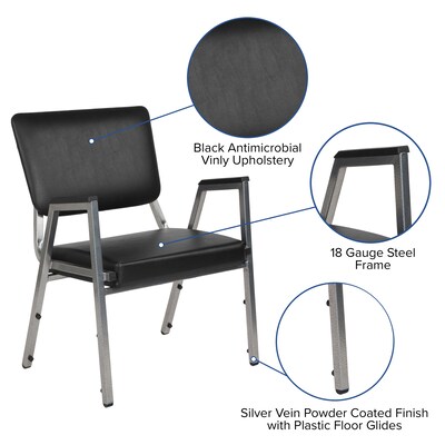 Flash Furniture Vinyl Bariatric Medical Chair, Black (XUDG604436702BV)