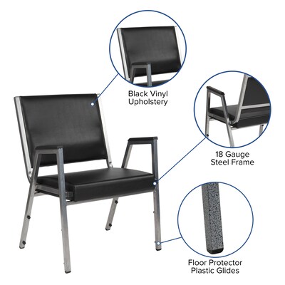 Flash Furniture Vinyl Bariatric Medical Chair, Black (XU604436701BKVY)