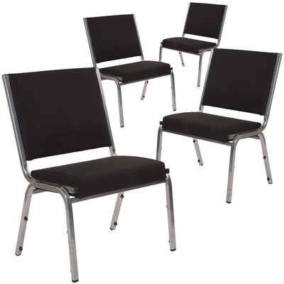 Flash Furniture Fabric Bariatric Antimicrobial Chair, Black, 4 Pack (4XU604426601BK)