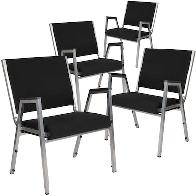 Flash Furniture Fabric Bariatric Medical Chair, Black, Set of 4 (4XU604436701BK)