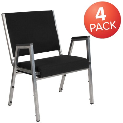 Flash Furniture Fabric Bariatric Medical Chair, Black, Set of 4 (4XU604436701BK)