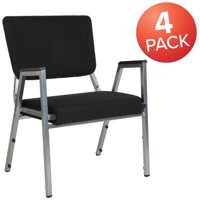 Flash Furniture Fabric Bariatric Medical Chair, Black, Set of 4 (4XU604436702BK)