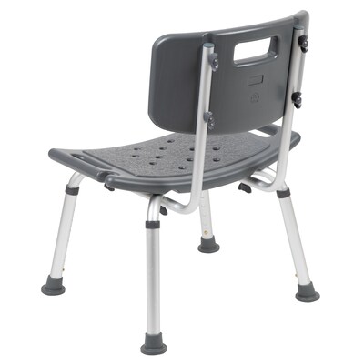 Flash Furniture Adjustable Bath & Shower Chair, Gray (DCHY3500LGRY)