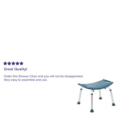 Flash Furniture Adjustable Bath & Shower Chair, Navy (DCHY3410LNV)