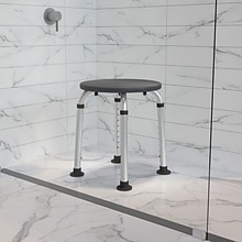 Flash Furniture Adjustable Bath & Shower Stool, Gray (DCHY3400LGRY)