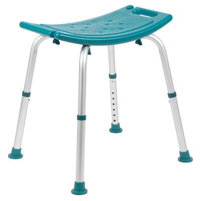Flash Furniture Adjustable Bath & Shower Chair, Teal (DCHY3410LTL)