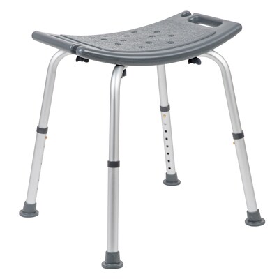 Flash Furniture Adjustable Bath & Shower Chair, Gray (DCHY3410LGRY)