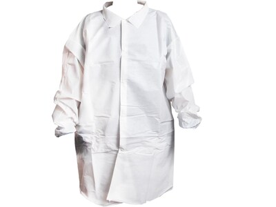 Unimed XL Lab Coat, White, 30/Carton (OLCM897XLR)