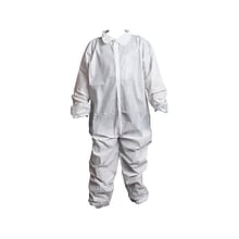 Unimed X-Large Coverall, White, 25/Carton (OCMP897XLR)