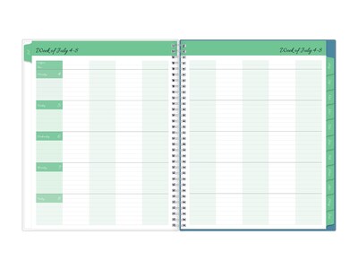 Blue Sky Floral Ditsy Dapply Light Weekly & Monthly Lesson Planner, 8.5 x 11 (132002-A23)