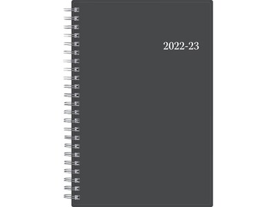 2022-2023 Blue Sky Collegiate 5 x 8 Academic Weekly & Monthly Planner, Gray (100139-A23)