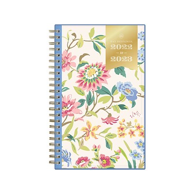 2022-2023 Blue Sky Day Designer Climbing Floral Blush 5 x 8 Academic Weekly & Monthly Planner, Multicolor (137881-A23)