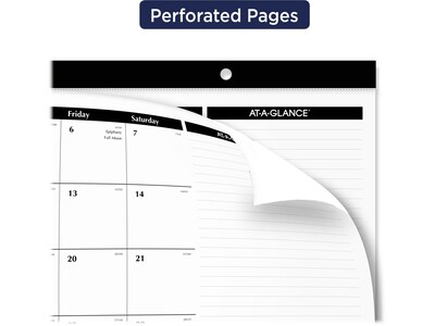 2023 AT-A-GLANCE 17.75" x 11" Monthly Desk Pad Calendar, Black/White (SK14-00-23)