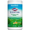 Clorox Scentiva Disinfecting Wipes, Fresh Brazilian Blossoms - 70 Count (31819)