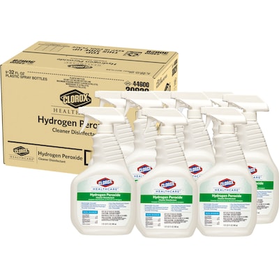 Clorox Healthcare Hydrogen Peroxide Cleaner Disinfectant, Spray, 32 oz, 9 Bottles/CT (30828)
