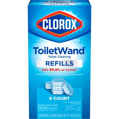 Clorox® ToiletWand® Disinfecting Refills, Disposable Wand Heads - 6 Count (14882) (Package May Vary)