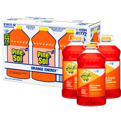CloroxPro™ Pine-Sol® All Purpose Cleaner, Orange Energy®, 144 Ounces Each (Pack of 3) (41772) (Package May Vary)