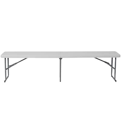 Flash Furniture Plastic Folding Bench, Granite White (RB1172FH)