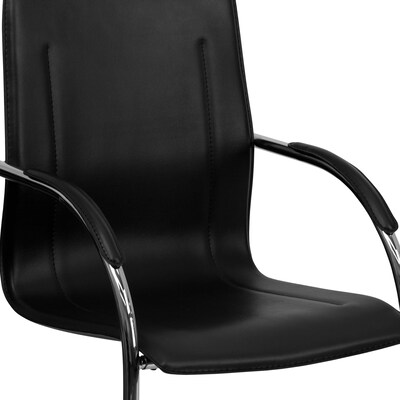 Flash Furniture Vinyl Side Chair, Black, Set of 4 (4BT509BK)