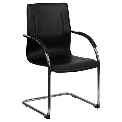 Flash Furniture Vinyl Side Chair, Black, Set of 4 (4BT509BK)