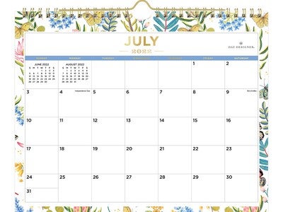 Bluesky Calendar 2023 2022-2023 Blue Sky Day Designer Butterfly Flutter 8.75" X 11" Academic  Monthly Wall Calendar, Multic | Quill.com