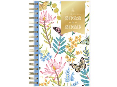 2022-2023 Blue Sky Day Designer Floral Flutter 3.63 x 6.13 Academic Weekly & Monthly Planner, Multicolor (136697)