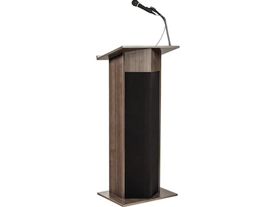 Oklahoma Sound Power Plus 46 Full Podium Lectern, Ribbonwood (111PLS-RW)