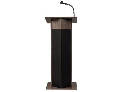 Oklahoma Sound Power Plus 46" Full Podium Lectern, Ribbonwood (111PLS-RW)