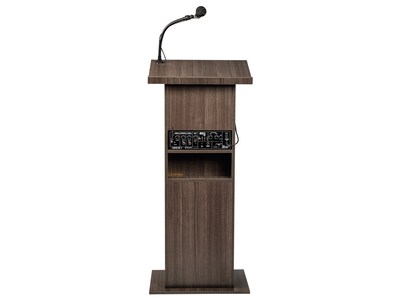 Oklahoma Sound Power Plus 46" Full Podium Lectern, Ribbonwood (111PLS-RW)