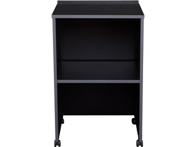 Oklahoma Sound 100 Series 33.75 Portable Lectern Base, Black/Charcoal (112-BK)