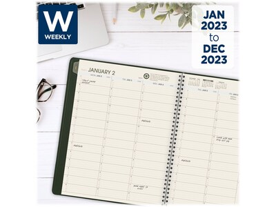 2023 AT-A-GLANCE Recycled 8.25" x 11" Weekly & Monthly Appointment Book, Green (70-950G-60-23)
