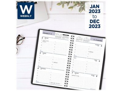 2023 AT-A-GLANCE DayMinder 5 x 8 Weekly Appointment Book, Black (G200-00-23)
