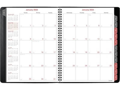2023 AT-A-GLANCE Day-Timer Fashion 8 x 11 Weekly & Monthly Appointment Book, Black (33351-2301)