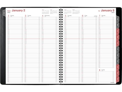 2023 AT-A-GLANCE Day-Timer Fashion 8" x 11" Weekly & Monthly Appointment Book, Black (33351-2301)