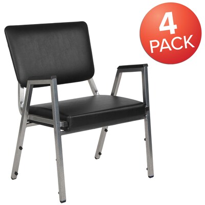 Flash Furniture Vinyl Bariatric Medical Chair, Black, Set of 4 (4XUDG60443672BV)