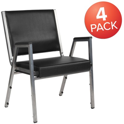 Flash Furniture Vinyl Bariatric Medical Chair, Black, Set of 4 (4XU604436701BKV)