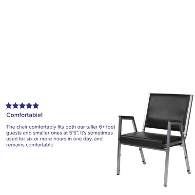 Flash Furniture Vinyl Bariatric Medical Chair, Black, Set of 4 (4XU604436701BKV)