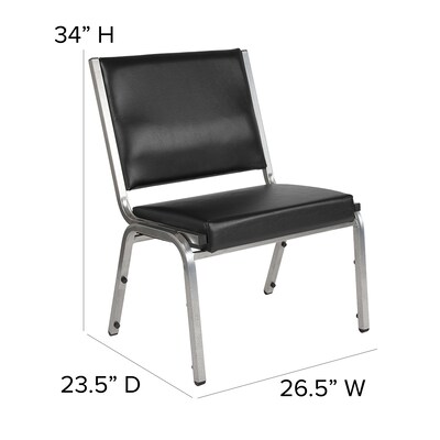 Flash Furniture Vinyl Bariatric Medical Chair, Black, Set of 4 (4XU604426601BV)
