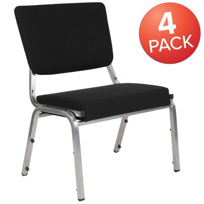 Flash Furniture Fabric Bariatric Medical Chair, Black, Set of 4 (4XU604426602BK)