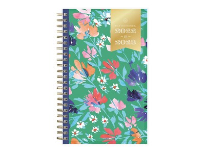 2022-2023 Blue Sky Day Designer In the Garden 5 x 8 Academic Weekly & Monthly Planner, Multicolor (136709)