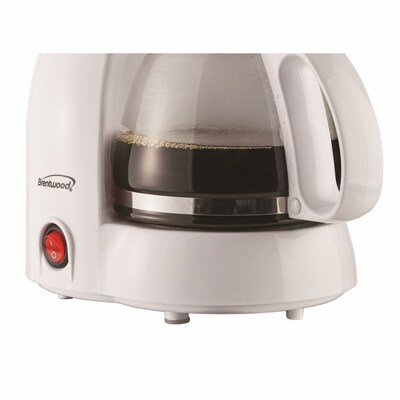 Brentwood 4-Cups Automatic Coffee Maker, White (BTWTS213W)