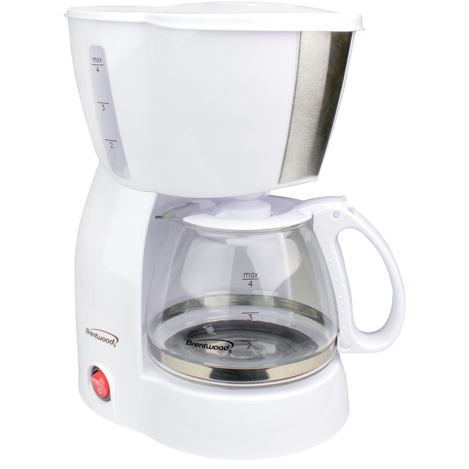 Brentwood 4-Cups Automatic Coffee Maker, White (BTWTS213W)