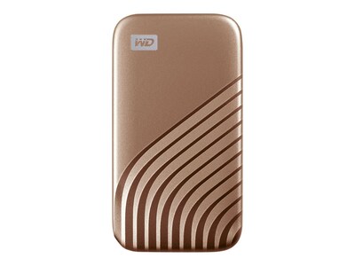 WD My Passport 1TB USB 3.2 External Solid-State Drive, Gold (WDBAGF0010BGD-WESN)